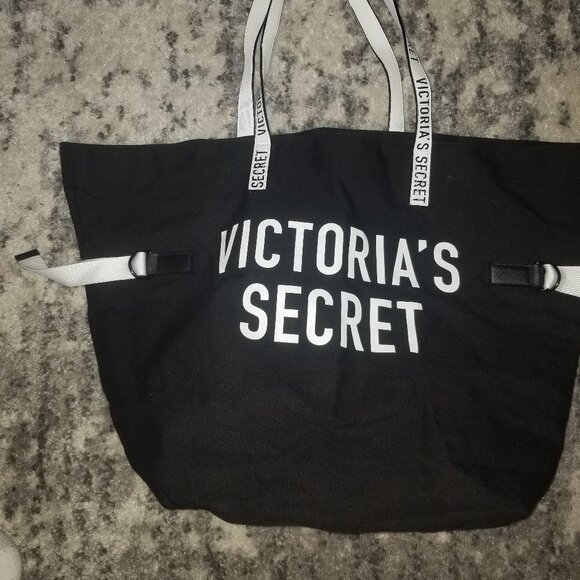 Victoria Secret White And Black Tote Like New! - Picture 10 of 11